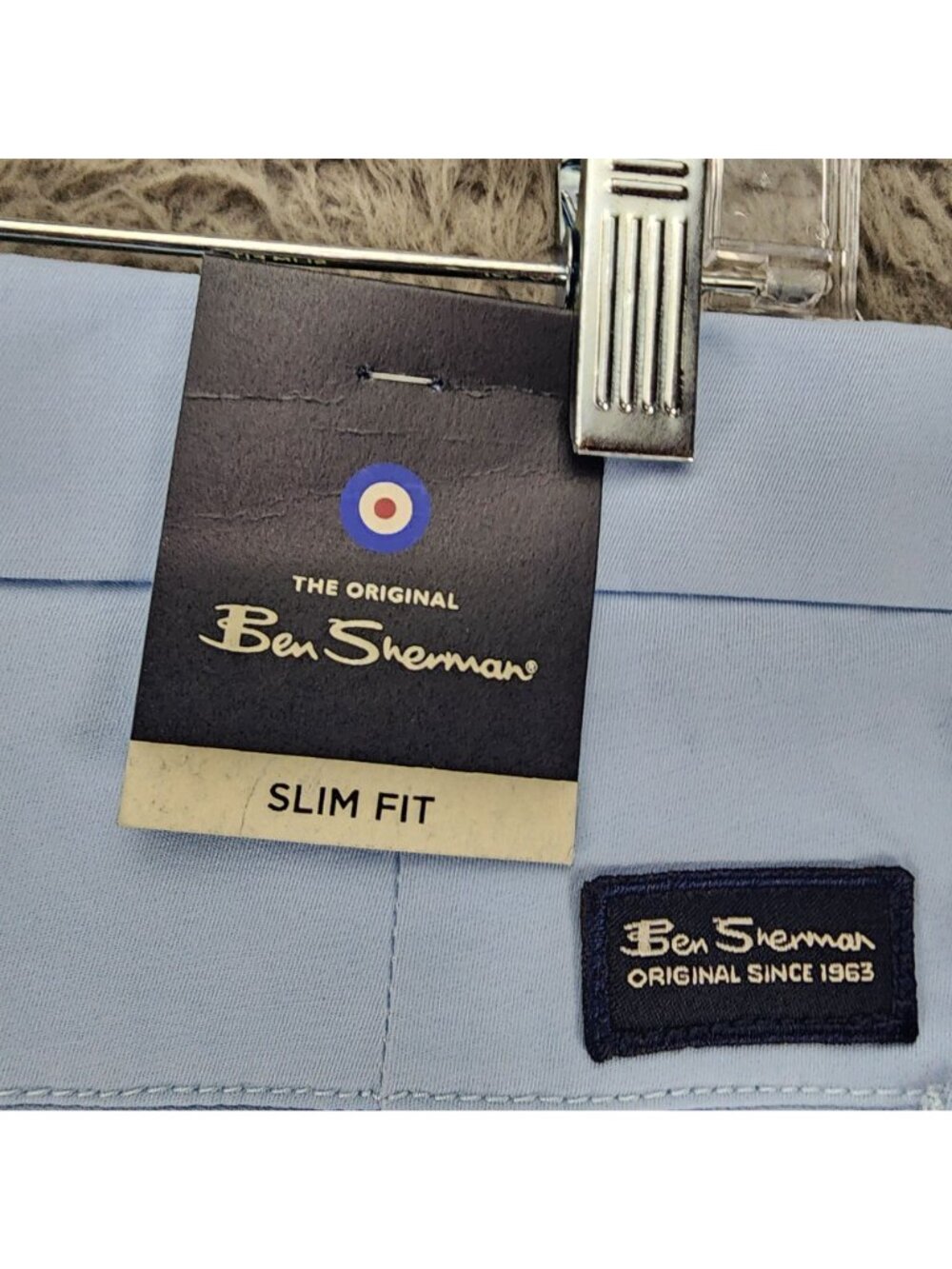 Ben Sherman Pants Mens 40x32 Blue Stretch Slim Fit *NWT* - Picture 11 of 15